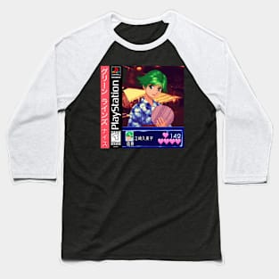 Vaporwave anime aesthetic pixel art retro video game Baseball T-Shirt